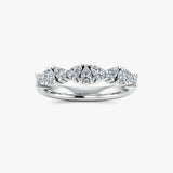 "Zafira" 0.62 Carat Round Cut Diamond Half Eternity Ring ET91