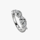 "Zafira" 0.62 Carat Round Cut Diamond Half Eternity Ring ET91
