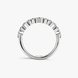 "Zafira" 0.62 Carat Round Cut Diamond Half Eternity Ring ET91