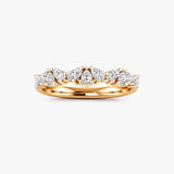 "Zafira" 0.62 Carat Round Cut Diamond Half Eternity Ring ET91
