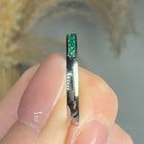 "Zal" Emerald Green 0.3 Carat Natural Diamond Half Eternity Ring HR1001 HEERA DIAMONDS