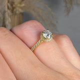 "Zareen" 0.5 Carat Round Cut Natural Diamond Shoulder Engagement Ring HR337