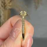 "Zareen" 0.5 Carat Round Cut Natural Diamond Shoulder Engagement Ring HR337