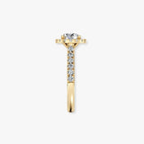 "Zareen" 0.5 Carat Round Cut Natural Diamond Shoulder Engagement Ring HR337