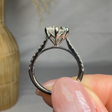 "Zarela" 1.7 Carat Round Cut Diamond Shoulder Engagement Ring HLR512 HEERA DIAMONDS