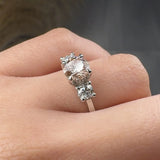 "Zarellea" 1.04 Carat Pink Round Cut Trilogy Diamond Engagement Ring HLR630 HEERA DIAMONDS
