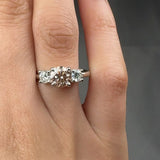 "Zarellea" 1.04 Carat Pink Round Cut Trilogy Diamond Engagement Ring HLR630 HEERA DIAMONDS
