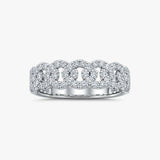"Zaylora" 1 Carat Round Cut Diamond Half Eternity Ring ET115