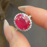 "Zektriel" Pink 5.78 Carat Oval Cut Lab Grown Diamond Shoulder Engagement Ring HLR18 HEERA DIAMONDS