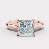 "Zella" 1 Carat Solitaire Princess Cut Diamond Engagement Ring SSPC07