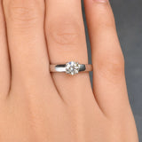 "Zelmora" 0.42 Carat Round Cut Natural Diamond Solitaire Engagement Ring MDR3486