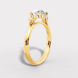 "Zena" Round Cut 2 Carat Trilogy 18kt Yellow Gold Engagement Ring UHRB10 HEERA DIAMONDS