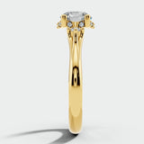 "Zena" Round Cut 2 Carat Trilogy 18kt Yellow Gold Engagement Ring UHRB10
