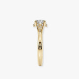 "Zena" Round Cut 2 Carat Trilogy 18kt Yellow Gold Engagement Ring UHRB10