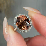 "Zenvira" 3.20 Carat Oval Cut Diamond Engagement Ring HR1477 HEERA DIAMONDS