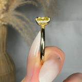 "Zeravon" 1 Carat Yellow Radiant Cut Lab Grown Diamond Engagement Ring HLM521 HEERA DIAMONDS