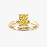 "Zeravon" 1 Carat Yellow Radiant Cut Lab Grown Diamond Engagement Ring HLM521