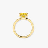"Zeravon" 1 Carat Yellow Radiant Cut Lab Grown Diamond Engagement Ring HLM521