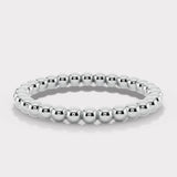 "Zev" Minimalist Beads Contemporary Eternity Ring ET79