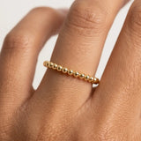 "Zev" Minimalist Beads Contemporary Eternity Ring ET79