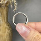 "Zexen" 1.05 Carat Round Cut Natural Diamond Half Eternity Ring MDR4224