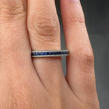 "Zireva" Round Cut Blue Sapphire 0.5 Carat Diamond Engagement Ring HR73 HEERA DIAMONDS