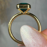 "Zirexen" Green 3 Carat Emerald Cut Diamond Engagement Ring HLR526 HEERA DIAMONDS