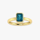 "Zirexen" Green 3 Carat Emerald Cut Lab Grown Diamond Engagement Ring HLR526