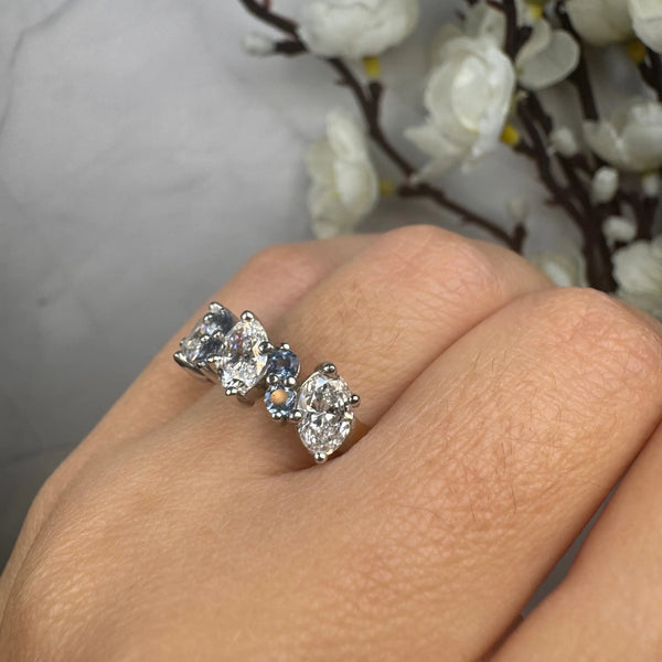 "Zizy" Round and Oval Cut 2.5ct Yellow Gold Eternity Ring HEERA DIAMONDS