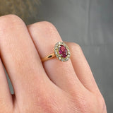 "Zolira" Ruby 0.71 Carat Oval Cut Diamond Engagement Ring HM1148 HEERA DIAMONDS