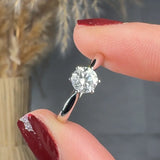 "Zorella" 0.55 Carat Round Cut Natural Diamond Solitaire Engagement Ring MDC991