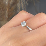 "Zorella" 0.55 Carat Round Cut Natural Diamond Solitaire Engagement Ring MDC991
