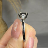 "Zoren" 2 Carat Asscher Cut Trilogy Lab Grown Diamond Engagement Ring HLR534