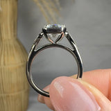 "Zoren" 2 Carat Asscher Cut Trilogy Lab Grown Diamond Engagement Ring HLR534