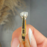 "Zorevina" 0.66 Carat  Round Cut Natural Diamond Trilogy Engagement Ring MDR3708