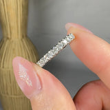 "Zorien" 0.43 Carat Round Cut Natural Diamond Half Eternity Band MDWR229 HEERA DIAMONDS