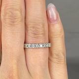 "Zorien" 0.43 Carat Round Cut Natural Diamond Half Eternity Band MDWR229 HEERA DIAMONDS