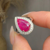 "Zorin" Ruby 3.3 Carat Pear Cut Lab Grown Diamond Engagement Ring HR895 HEERA DIAMONDS
