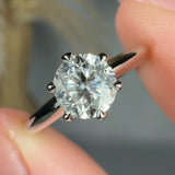 "Zyellea" 0.92 Carat Round Cut Solitaire Natural Diamond Engagement Ring HR1937