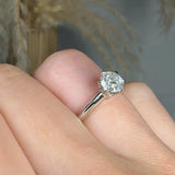 "Zyellea" 0.92 Carat Round Cut Solitaire Natural Diamond Engagement Ring HR1937