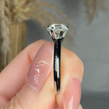 "Zyellea" 0.92 Carat Round Cut Solitaire Natural Diamond Engagement Ring HR1937