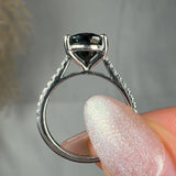 "Zyven" Blue Sapphire 3.45 Carat Pear Cut Diamond Shoulder Engagement Ring HM1411 HEERA DIAMONDS