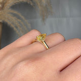 "Zyveris" Yellow 1.06 Carat Pear Cut Solitaire Diamond Engagement Ring HLR443 HEERA DIAMONDS