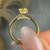 "Zyveris" Yellow 1.06 Carat Pear Cut Solitaire Diamond Engagement Ring HLR443 HEERA DIAMONDS