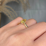 "Zyveris" Yellow 1.06 Carat Pear Cut Solitaire Lab Grown Diamond Engagement Ring HLR443 HEERA DIAMONDS