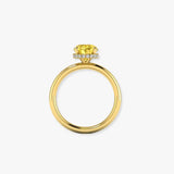 "Zyvessa" Yellow 1.09 Carat Oval Cut Lab Grown Solitaire Diamond Engagement Ring HLR449