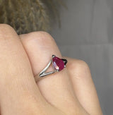 "Zyxor" Ruby 0.58 Carat Pear Cut Natural Diamond Engagement Ring HR706 HEERA DIAMONDS