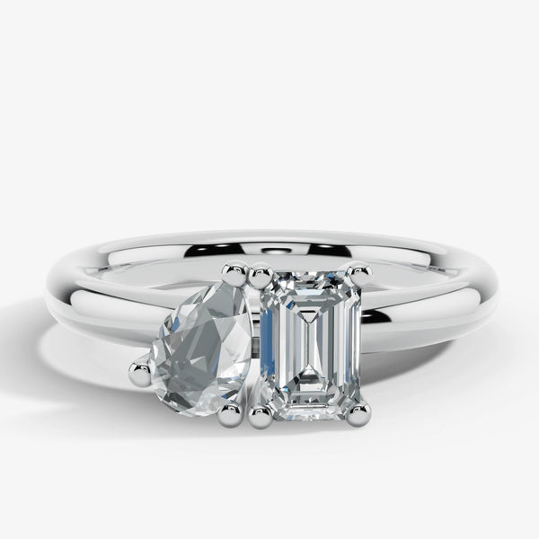 "lov"4 Carat Toi et Moi Platinum Engagement Ring SS2S02 HEERA DIAMONDS