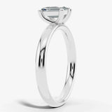 "lov"4 Carat Toi et Moi Platinum Engagement Ring  Render- Side View