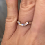 "Livia" Dainty 0.15ct Micro Set Diamonds Square Shaped Eternity Ring ET28